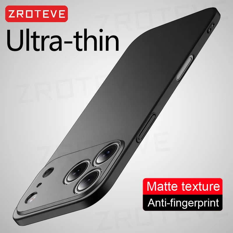 ZROTEVE Slim Matte Hard PC Case for iPhone 12-17 Pro Max  Plus - ZOOMNSTORE