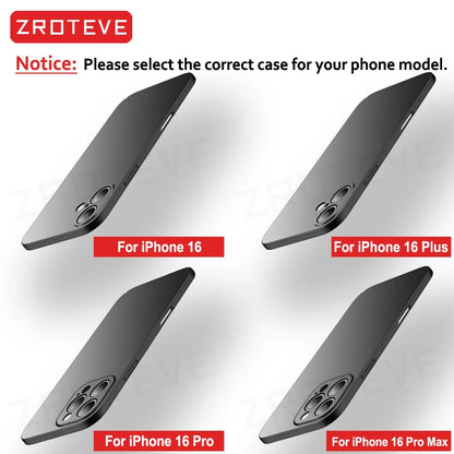 ZROTEVE Slim Matte Hard PC Case for iPhone 12-17 Pro Max  Plus - ZOOMNSTORE
