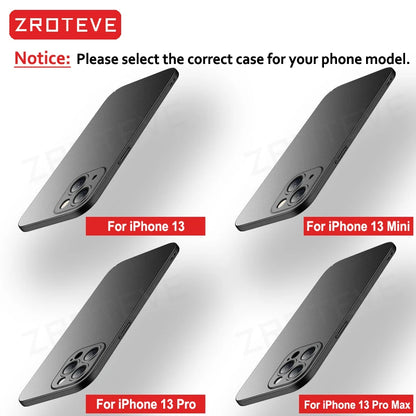 ZROTEVE Slim Matte Hard PC Case for iPhone 12-17 Pro Max  Plus - ZOOMNSTORE