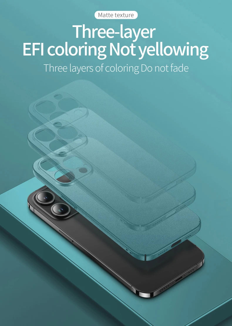 ZROTEVE Slim Matte Hard PC Case for iPhone 12-17 Pro Max  Plus - ZOOMNSTORE