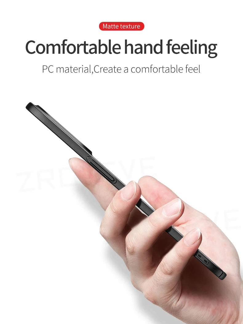 ZROTEVE Slim Matte Hard PC Case for iPhone 12-17 Pro Max  Plus - ZOOMNSTORE