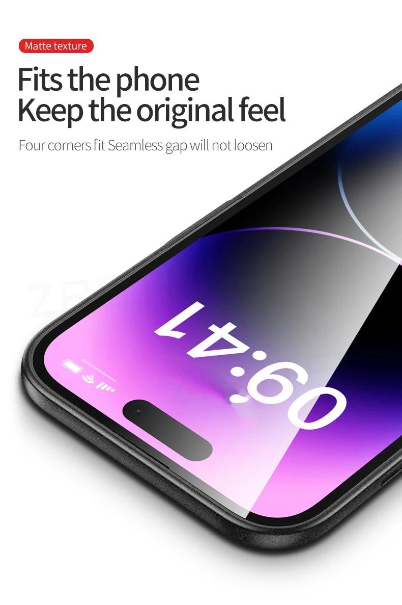 ZROTEVE Slim Matte Hard PC Case for iPhone 12-17 Pro Max  Plus - ZOOMNSTORE