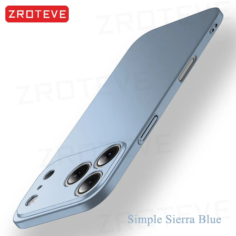 ZROTEVE Slim Matte Hard PC Case for iPhone 12-17 Pro Max  Plus - ZOOMNSTORE