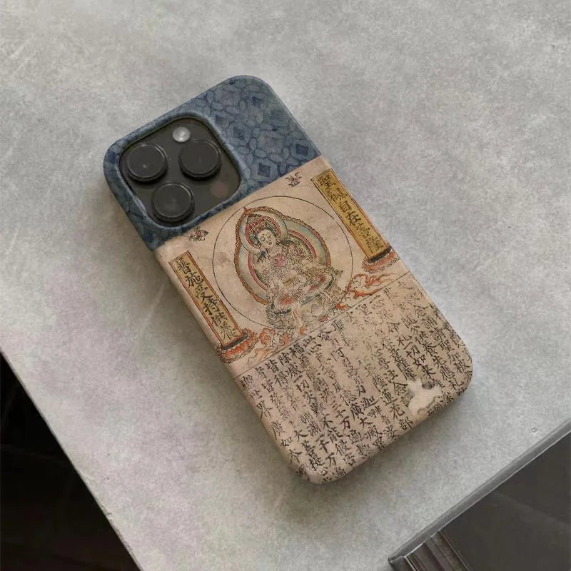 Artistic Buddha Phone Case - Religious iPhone 16 15 14 13 12 11 Pro Max Plus Cover - ZOOMNSTORE