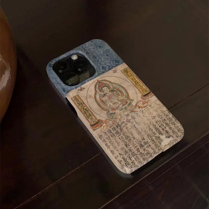 Artistic Buddha Phone Case - Religious iPhone 16 15 14 13 12 11 Pro Max Plus Cover - ZOOMNSTORE