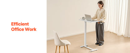 Adjustable Overbed Table – Mobile Bed Table with Swivel Caster Wheels & Tilt Angle